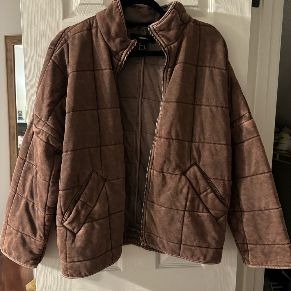 Brown Quilted Jakcet
